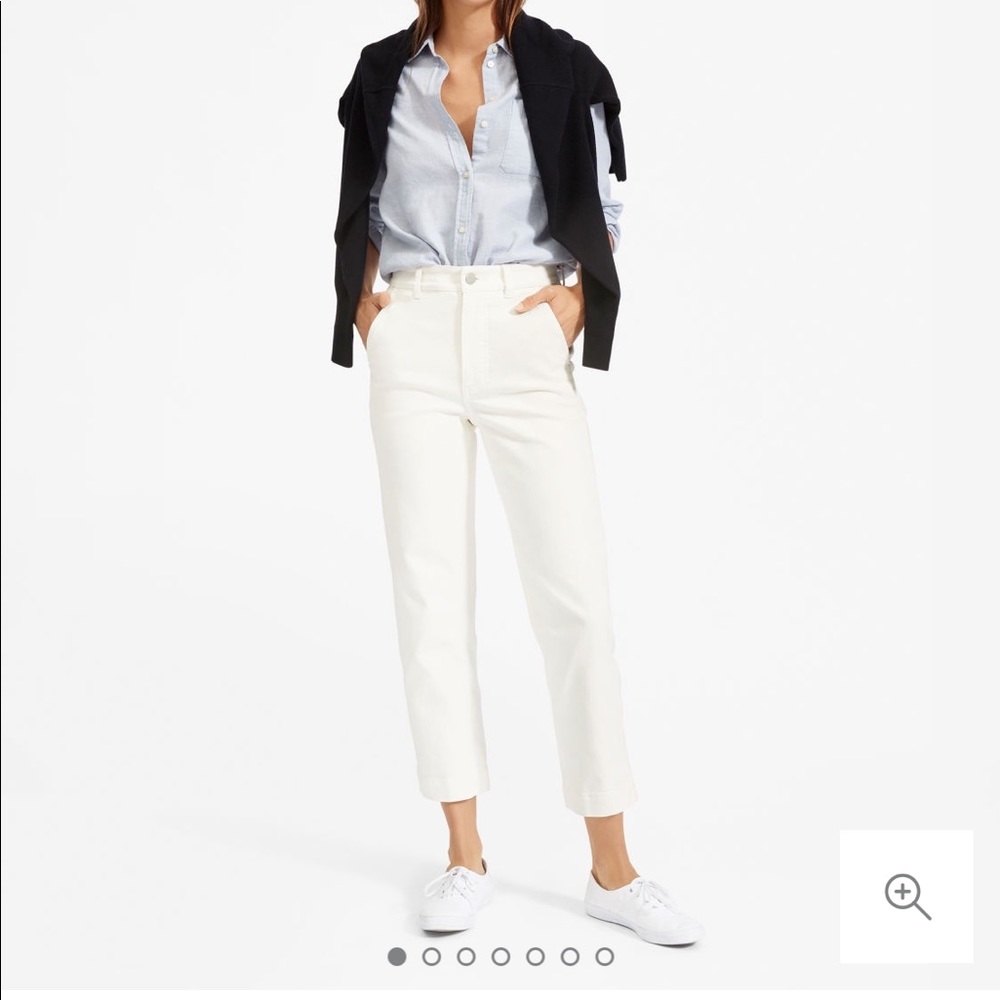Everlane Straight Leg crop pants in sandstone